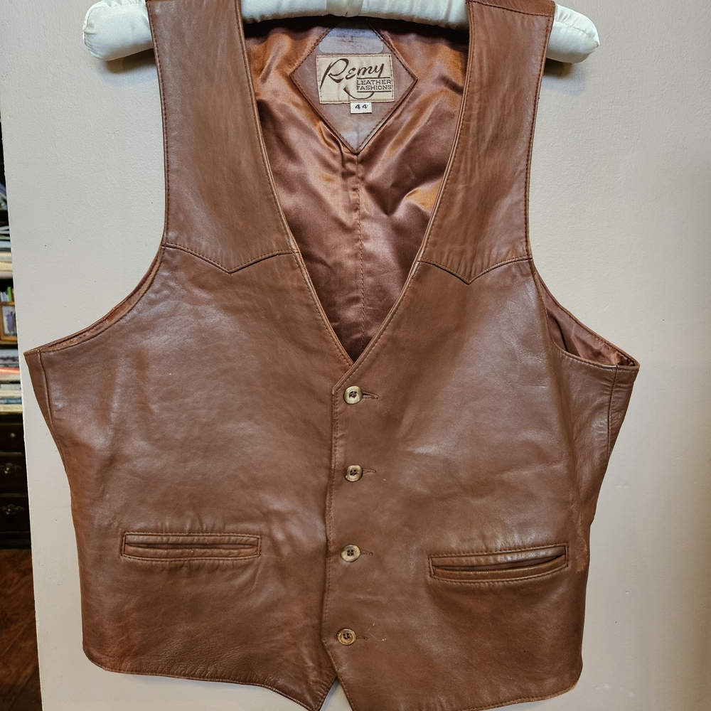 Remy Brown Leather Vest